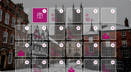 A custom digital advent calendar created for Lincoln BIG